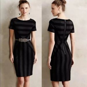 ANTHROPOLOGIE GEOPLANE PENCIL DRESS BY MAEVE SZ 2